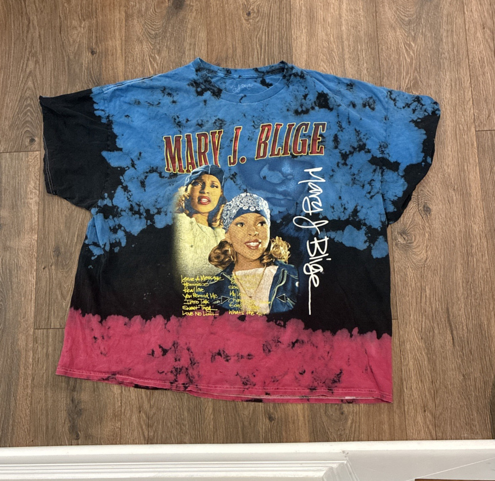 Z9839 Vintage graphic music T shirt - Mary J Blige - single stitch Size XXL